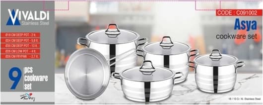 Set posuđa VIVALDI Asya 9 delova