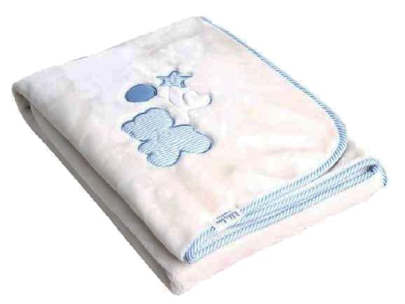 KIKKA BOO Ćebence za bebe LUXURY My Little Bear - sa vezom - Blue 31103020027