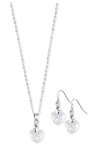 Set minđuše i ogrlica - srce