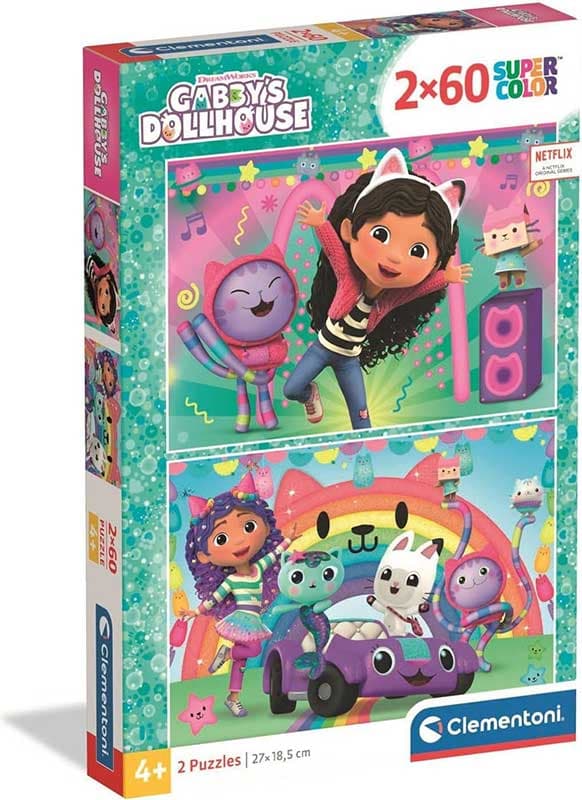 Puzzle slagalice 2x60 delova Gabbys Dollhouse Clementoni 24819
