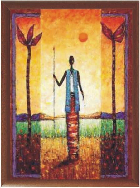 Black Man in the field 35x50