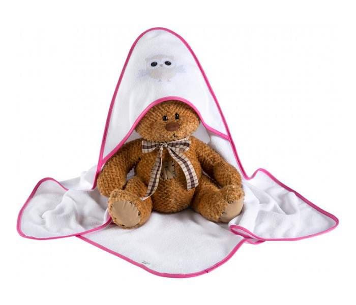 KLUPS Peškir za bebe 100 x 100 cm NIGHT BIRDS PINK H237T