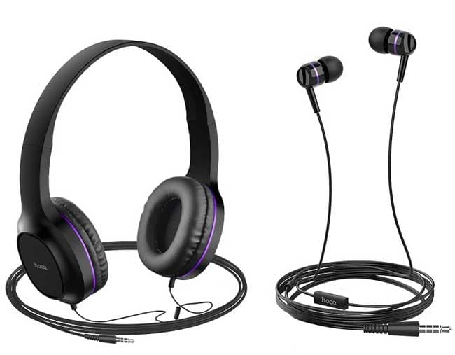 Dva para slušalica sa mikrofonom Hoco W24 Purple