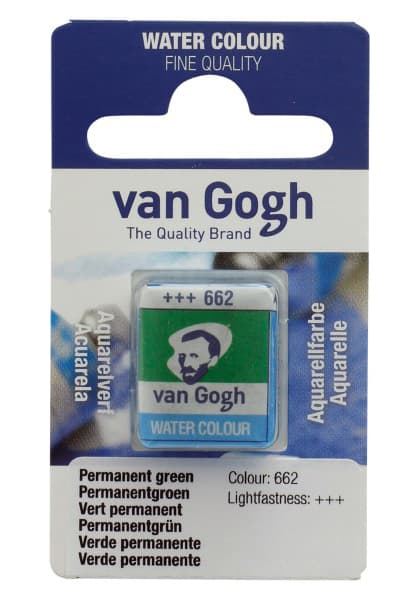 TALENS Van Gogh Water Colour Pan - Akvarel boja u panu PERMANENTNO ZELENA 2x13g 687662