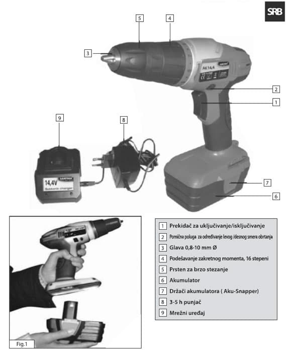 Aku bušilica AK14.4 120300310
