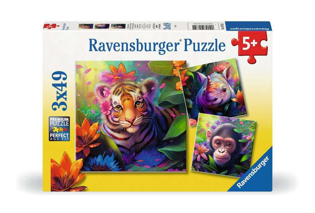 Puzzle slagalice za decu 3x49 delova Bebe džungle Ravensburger 05735