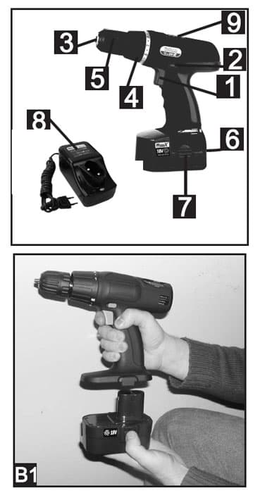 Aku bušilica WAS18-2 sa dve baterije 71211802