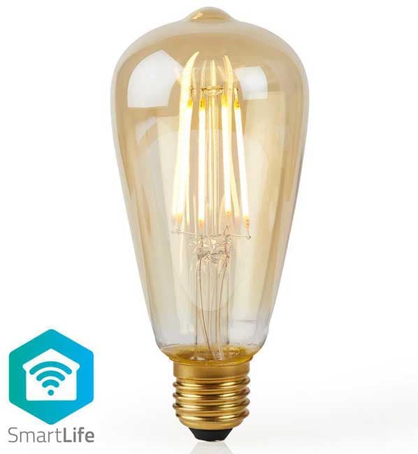 Smart Wi-Fi LED Filament sijalica E27 5W Nedis WIFILF10GDST64