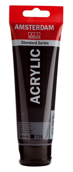 TALENS Amsterdam All Acrylics Standard Series - Akrilna boja Oxide Black 735 120ml 680735