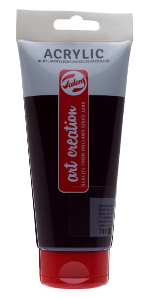TALENS Art Creation Acrylic Colour Tube - Akrilna boja Ivory Black 701 200ml 693701