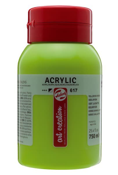 TALENS Art Creation Acrylic Colour Tube - Akrilna boja Yellowish Green 617 750ml 694617