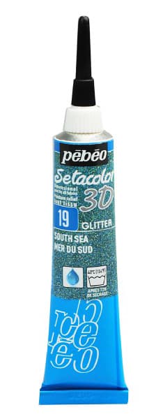 PEBEO Setacolor 3D - Glitter Effect - Reljefna boja za tekstil South See 20ml 664658