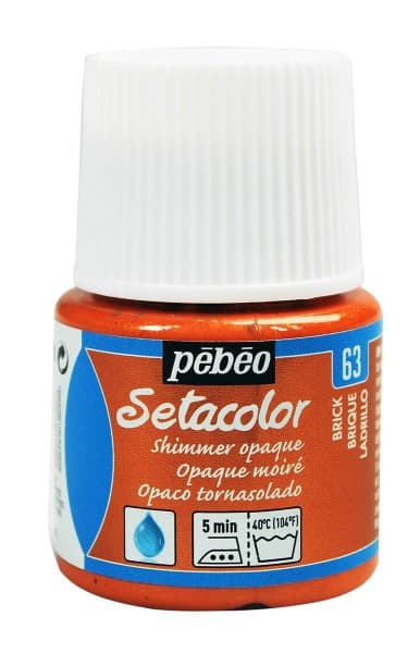 PEBEO Setacolor - Shimmer Opaque - Pokrivna boja za tekstil 45ml BRICK 664142