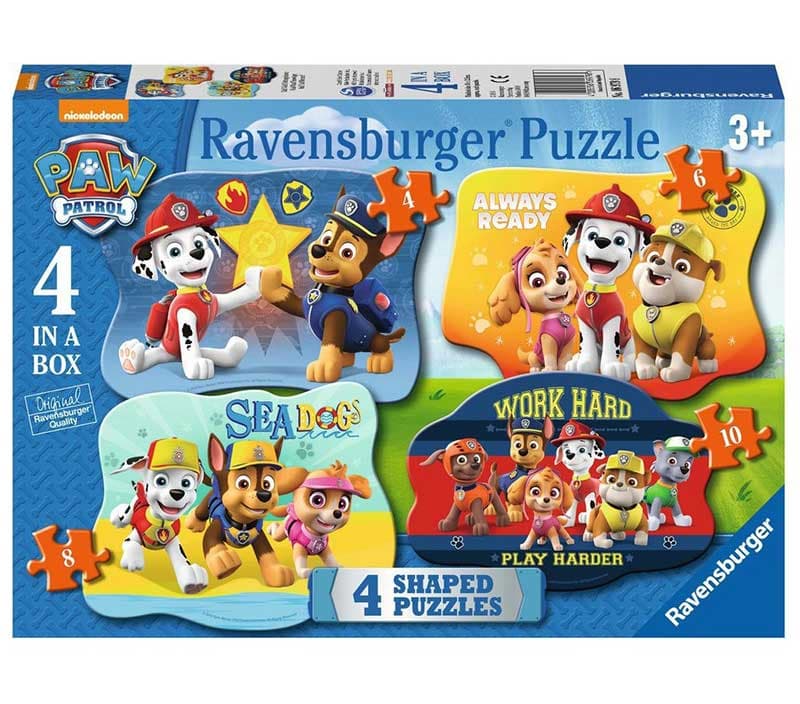 Ravensburger Puzzle 4u1 - Patrolne šape 06979