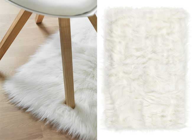 Podna prostirka od veštačkog krzna 60 x 90 cm