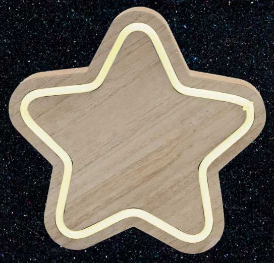 Drvena svetleća stona dekoracija Zvezda KAD27
