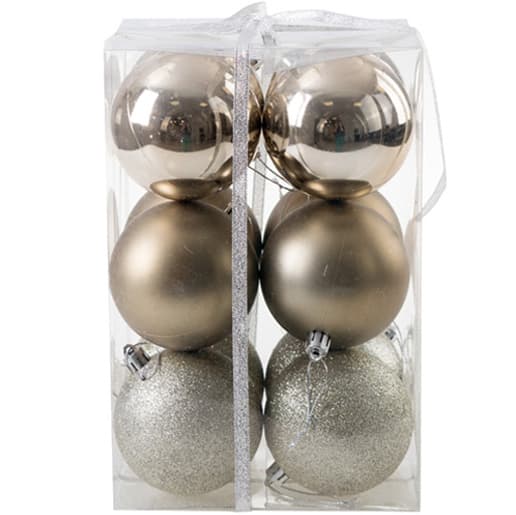 Ukrasi za jelku - kugle 6 cm 12 komada srebrna boja