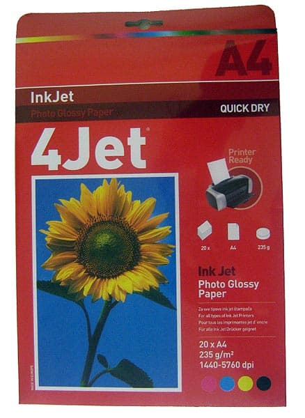 4Jet InkJet Foto Papir A4, 1/20