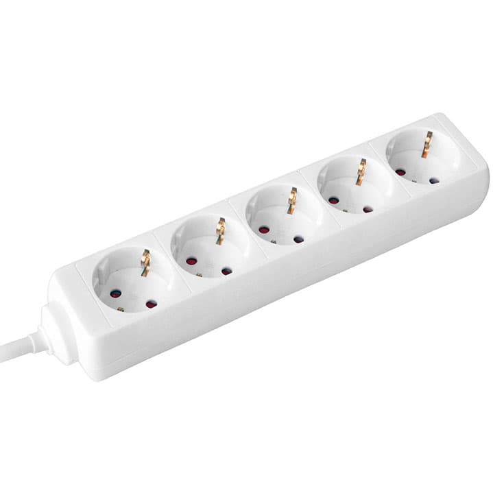 Commel produžni kabl sa 5 utičnica 3 m beli
