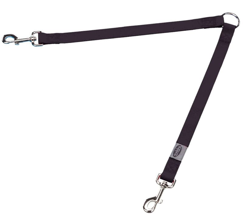 Razdelnik za povodac za dva psa M veličina crni Nobby 78571