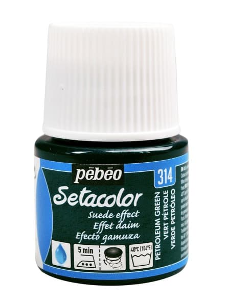 PEBEO Setacolor - Suede Effect - Pokrivna boja za tekstil 45ml PETROLEJ ZELENA 664713