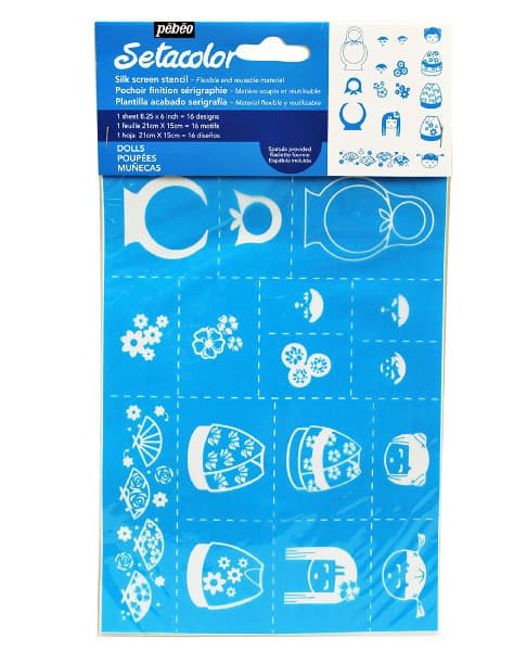 PEBEO Setacolor Šablon A5 za slikanje na tekstilu LUTKE 664979