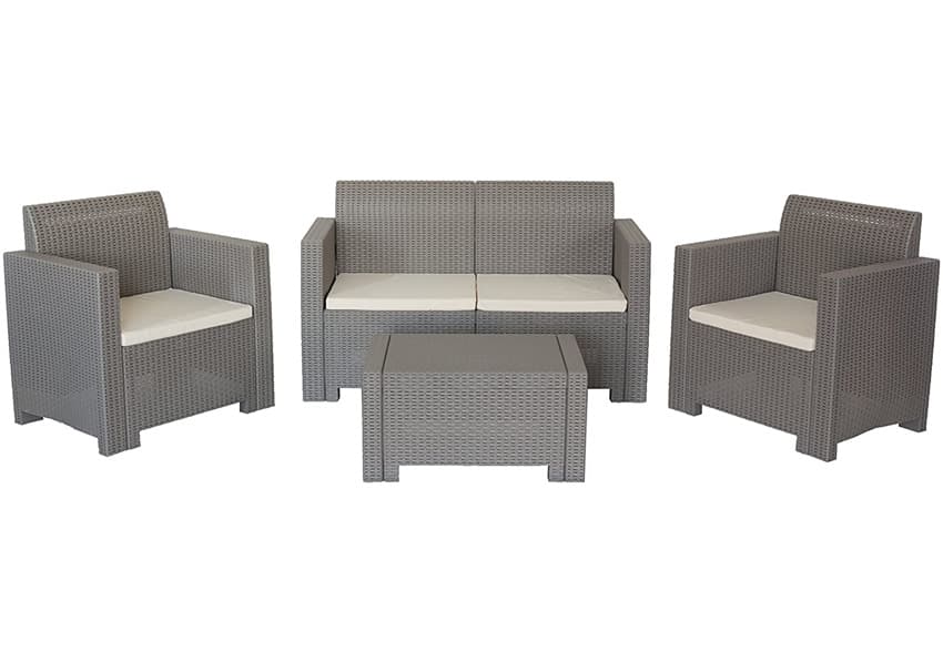 Baštenska Garnitura Nebraska 2 Tauper - Dvosed, 2 Fotelje i Sto