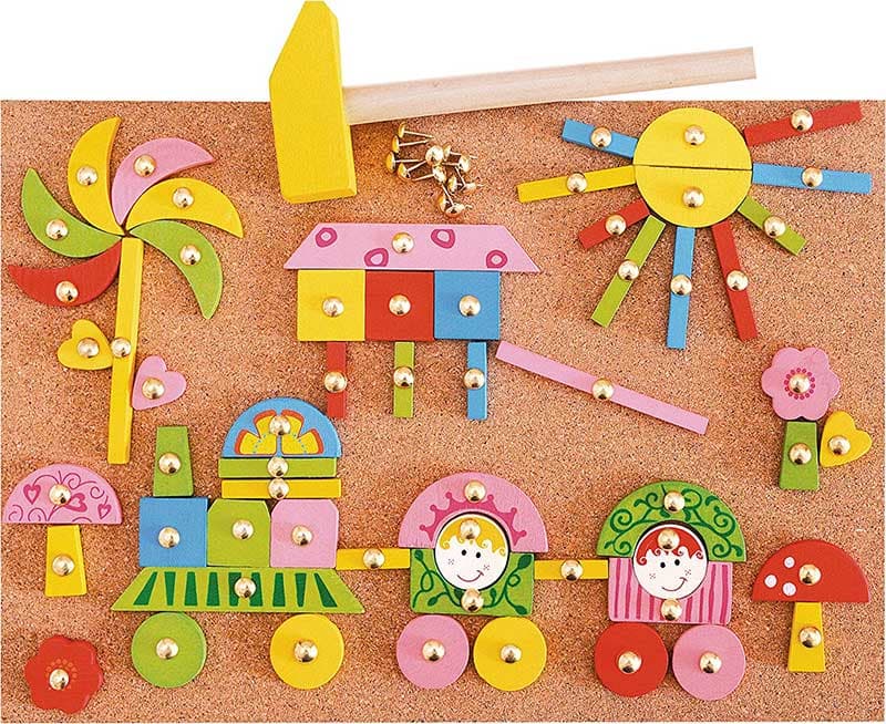 WOODY Kreativni set - Napravi razne oblike na tabli od plute 91101