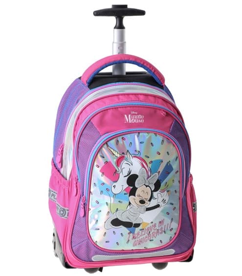 Školski ranac sa točkićima Play - Minnie Mouse, Belive in unicorn
