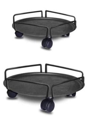 Podmetač za cveće na točkovima, sa ogradicom Ø300mm 2174 3kom