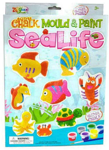 Set za pravljenje krede Glitter Chalk MORSKE ŽIVOTINJE 885007