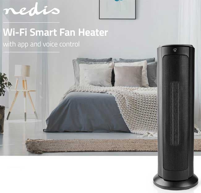 Nedis Wi-Fi Smart grejalica sa ventilatorom WIFIFNH10CBK