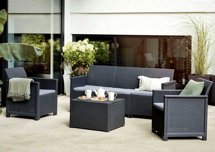 Baštenska garnitura Emma 3 seater Graphite 246145