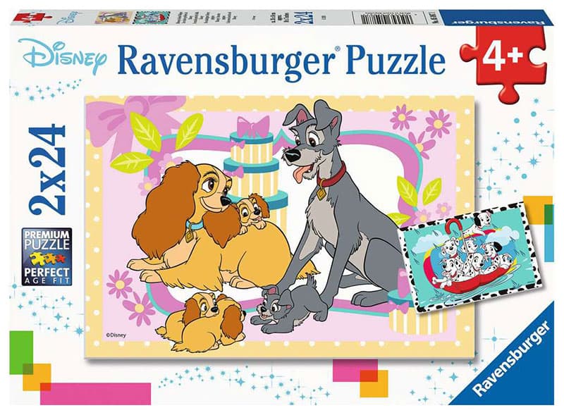 Puzzle 2x24 dela Diznijeve omiljene kuce Ravensburger 05087