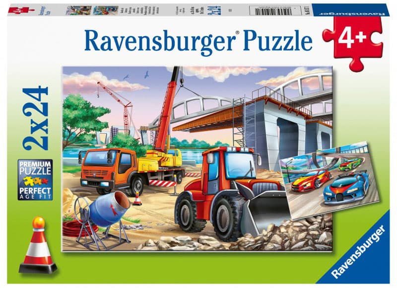 Puzzle 2x24 dela Razna vozila Ravensburger 05157