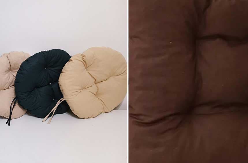 Okrugli jastuk sedalica za stolice 50 cm - Brown