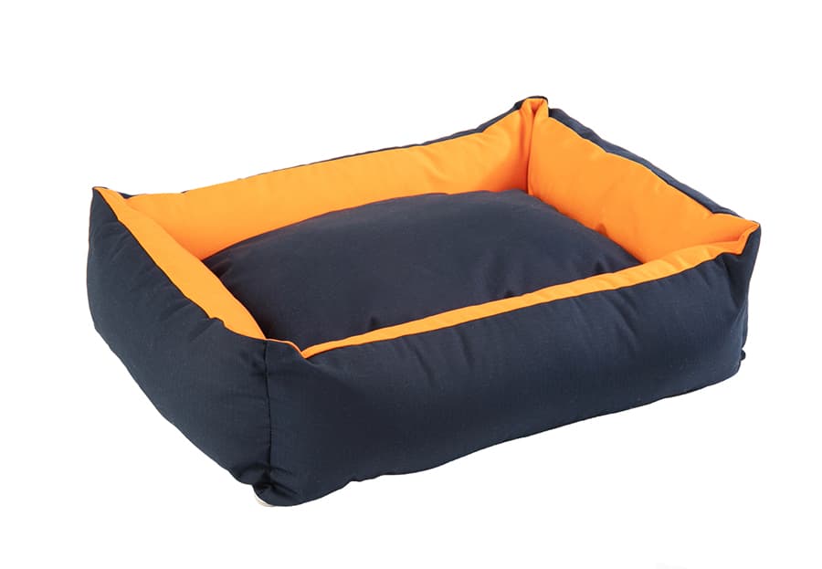 Pet Line Krevet za pse Square Navy - Orange 65cm 36-3