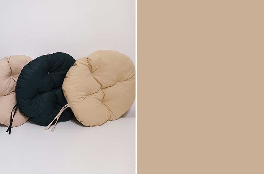 Okrugli jastuk sedalica za stolice 50 cm - Beige