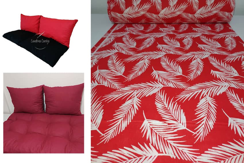 Jastuci za garniture od paleta - 100 x 50 x 50 cm - Flora Red