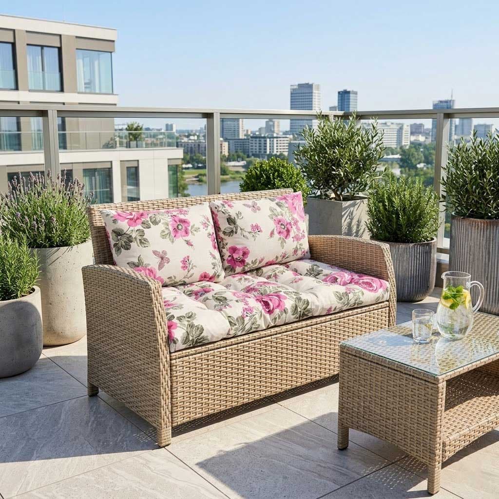 Jastuci za dvosed - 130 x 50 x 50 cm - Pink Flowers