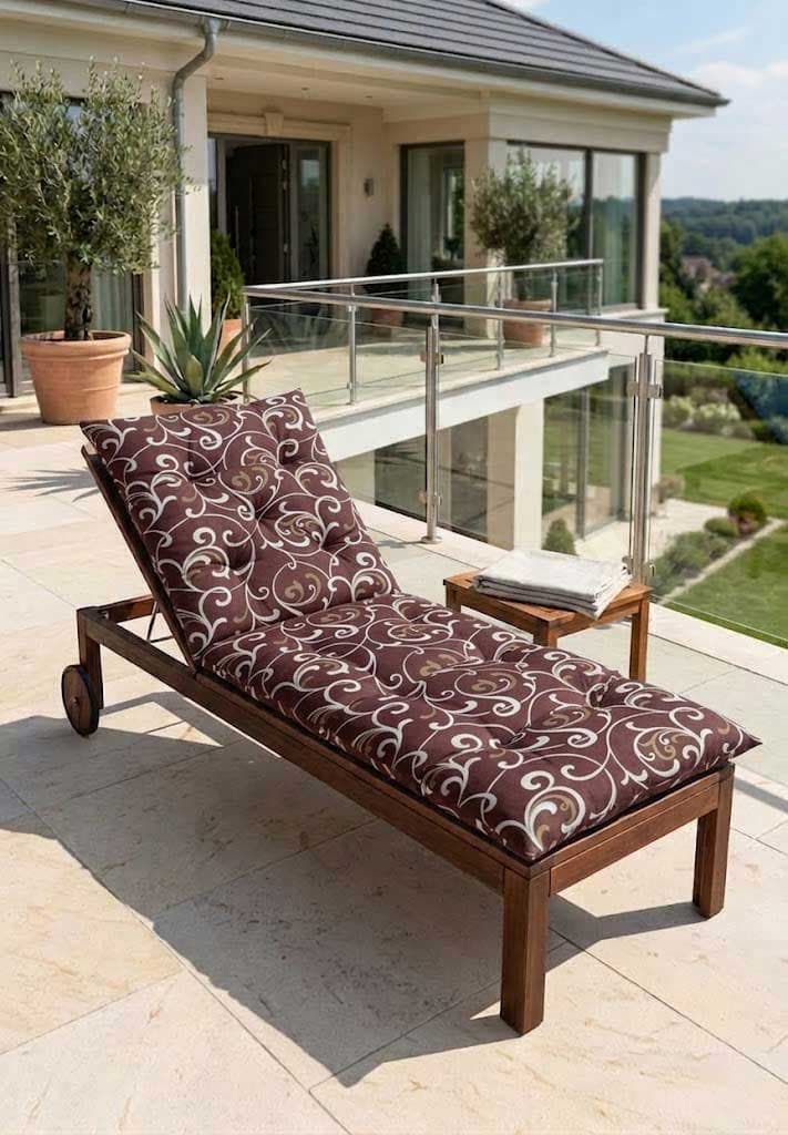 Jastuk Podmetač za Baštenske ležaljke - Brown Ornament
