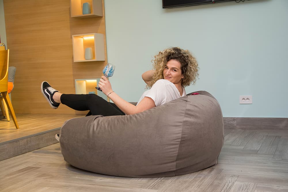 Velvet Lazy Bag fotelja siva