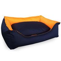 Kliknite za detalje - Pet Line Krevet za pse 2u1 Square Navy Orange veličina L