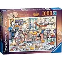 Kliknite za detalje - Puzzle slagalica 1000 delova Lude mačke na Jesenjem banketu Ravensburger 16509