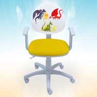 Kliknite za detalje - Dečija radna stolica Smart White Dragons
