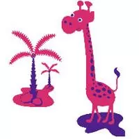 Kliknite za detalje - Zidni tatoo Mrs Giraffe D01 103x120cm 4F218B D72D6D