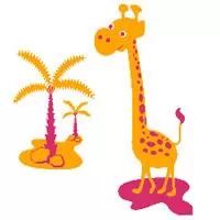 Kliknite za detalje - Zidni tatoo Mrs Giraffe D01 103x120cm D72D6D FFA600