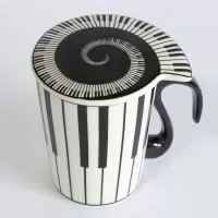 Kliknite za detalje - Porcelanska šolja sa poklopcem 250ml Piano