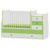 Kliknite za detalje - Lorelli Drveni krevetac za bebu Maxi Plus White Green