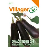 Seme za povrće 10 kesica - Plavi patlidžan domaći srednjedugi Villager 003611